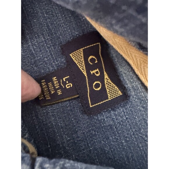 CPO Provisions Tactical Utility Denim L/S Button down Shirt Mens L Vintage Y2K - Picture 6 of 12